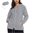 thumbnail image 1 of Mlzmgr Womens Jackets Lightweight Long Sleeve Zipper up with Pockets Waterproof Rain Coat for Women, 1 of 6