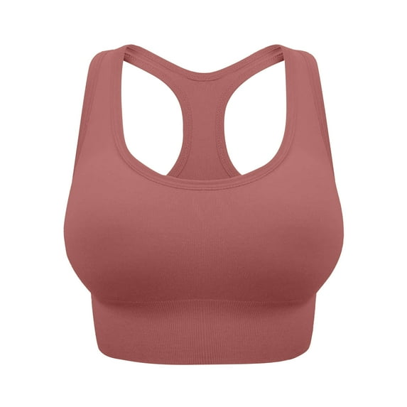 Mlzmgr Womens Longline Sports Bras Racerback Seamless Yoga Tanks Tops Workout Gym Activewear Bra