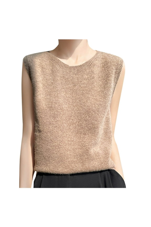 Womens Tank Tops Crew Neck Sleeveless Lightweight Loose Tanks Basic Summer Casual Tops for Women