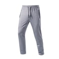 thumbnail image 1 of Mlzmgr Workout Pants for Men Casual Athletic Elastic Waist Drawstring Summer Solid Color Sweat Pants with Zipper Pockets(X-Large,Gray), 1 of 8
