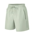 thumbnail image 1 of Mlzmgr Workout Shorts for Men with Zipper Pockets Drawstring Elastic Waist Shorts Gym Running Basketball Shorts, 1 of 8