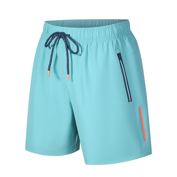 Mlzmgr Workout Shorts for Men with Zipper Pockets Drawstring Elastic Waist Shorts Gym Running Basketball Shorts