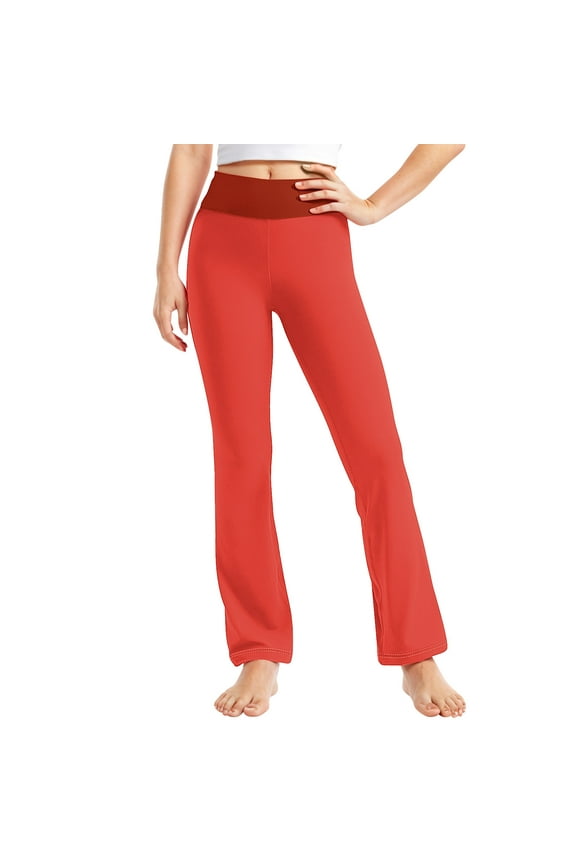 Yoga Pants for Teens Elastic Waisted Stretchy Fitness Casual Workout Pandex Spants Lounge Trousers 2-13 Years Boys Girls