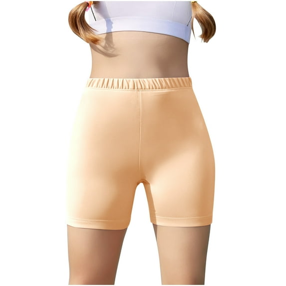 Mlzmgr Yoga Shorts for Teen Girls 5 Inch Inseam Elastic Waist Casual Cotton Soft Stretchy Base Layers
