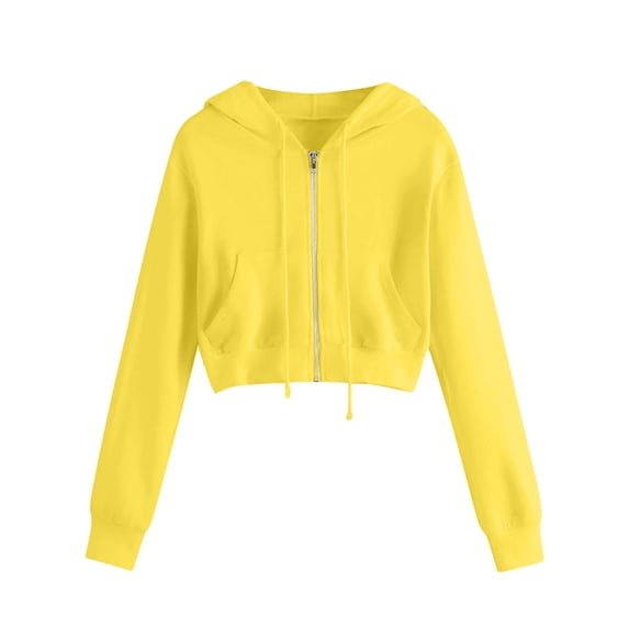 Mlzmgr Zip up Jackets for Women Plus Size Cropped Hoodies Sweatshirts Long Sleeve Shirts Tops Fall Fashion