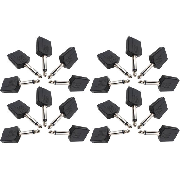 Mm Audio Headphone Jack Adapter with Plastic and Metal Build 20pcs to Dual Female Stereo Plug Converter Conductivity and Minimizing Distortion for Piano and Computers for Family