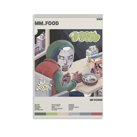 Mm..Food MF DOOM Canvas Poster Bedroom Decoration Landscape Office Valentine's Birthday Gift
