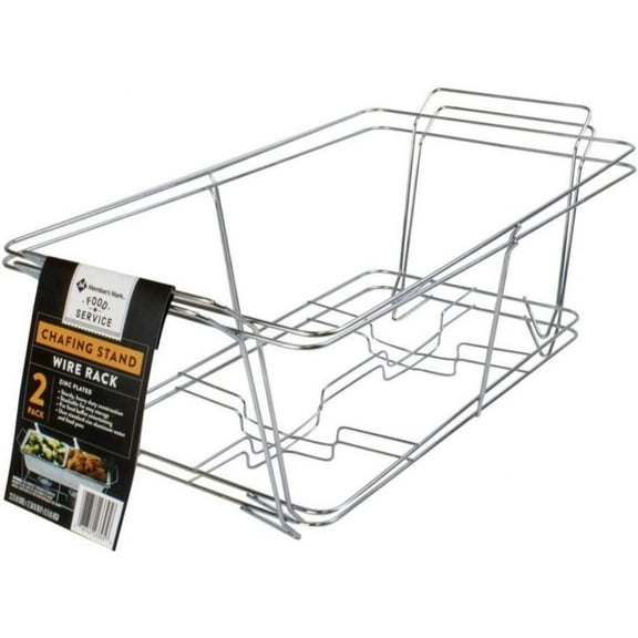 MmS Buffet Chafer, Food Warmer Rack, Chrome Wire Rack, Chafing Rack. Full Size Set of 4