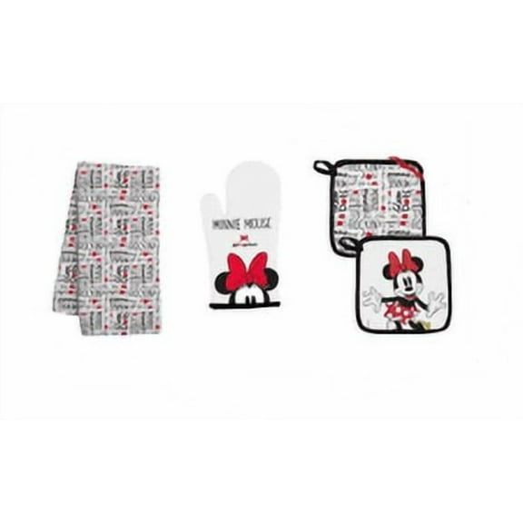 Minnie Mouse Text 3 Pc Towel Set