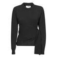 Mm6 By Maison Margiela Female Black Knitwear With Unique Wrap Detail