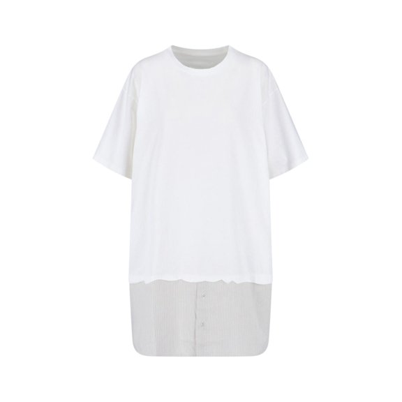 Mm6 By Maison Margiela Flowing Minimalist White Dress (Women's)
