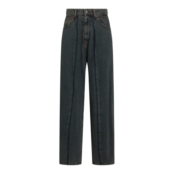 Mm6 By Maison Margiela High-Waisted Straight-Leg Jeans With Classic Five-Pocket Design (Women's)