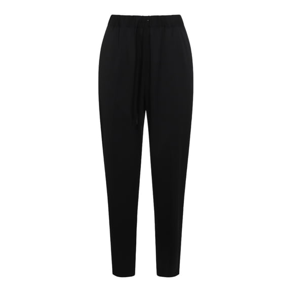 Mm6 By Maison Margiela Sleek Black Trousers With High Elastic Waistband (Women's)