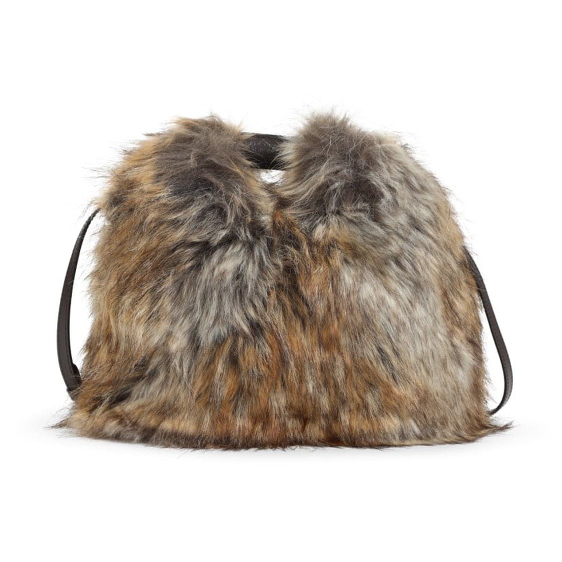ショルダーバッグ・ポシェット Mm6 By Maison Margiela Brown Textured Handbag With Rounded Mm6 By Maison Margiela Women's Brown Textured Handbag With