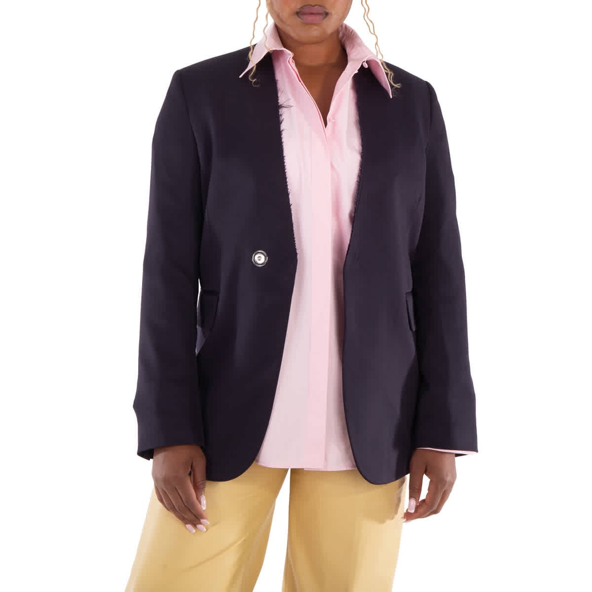 Mm6 Maison Margiela Collarless Jacket, Brand Size 42 (US