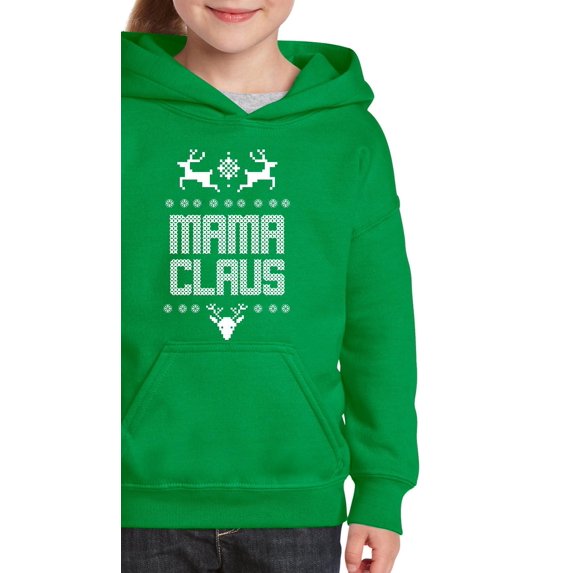 MmF - Big Boys Hoodies and Sweatshirts - Christmas Mama Claus Deers