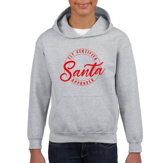 MmF - Big Boys Hoodies and Sweatshirts - ELF CERTIFIED SANTA APPROVED XMAS