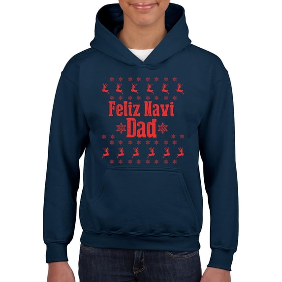MmF - Big Boys Hoodies and Sweatshirts - Feliz Navidad in Black