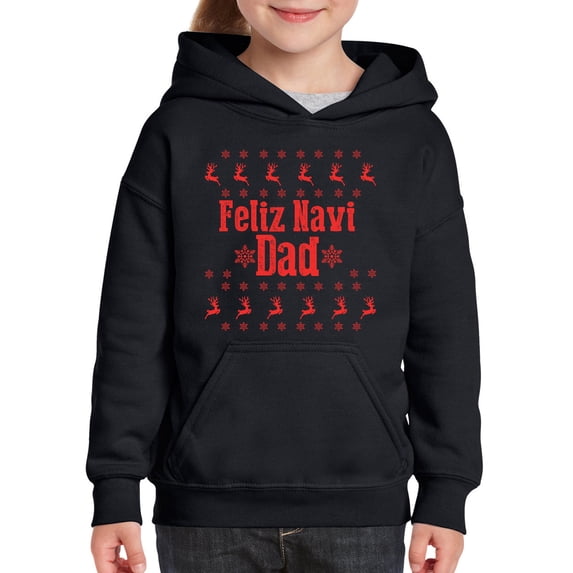 MmF - Big Boys Hoodies and Sweatshirts - Feliz Navidad in Black