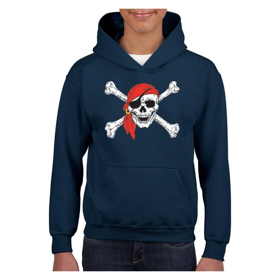 Big Boys Hoodies and Sweatshirts - Jolly Roger Skull & Crossbones