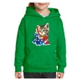 thumbnail image 1 of MmF - Big Boys Hoodies and Sweatshirts, up to Big Boys Size 24 - American Flag 4th of July Kitty, 1 of 5