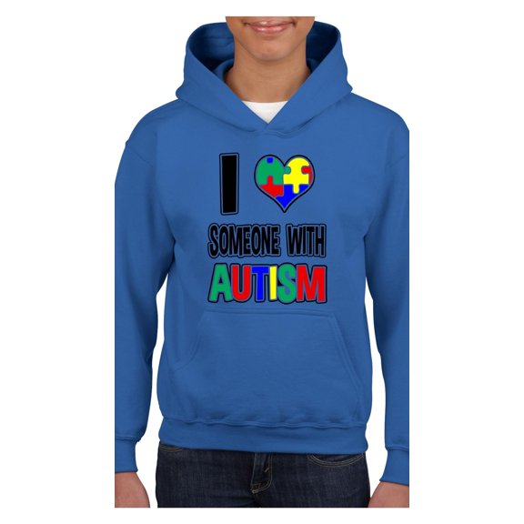 MmF - Big Boys Hoodies and Sweatshirts, up to Big Boys Size 24 - Autism Awareness