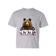 MmF - Big Boys T-Shirts and Tank Tops - BEAR IN XMAS UGLY SWEATER