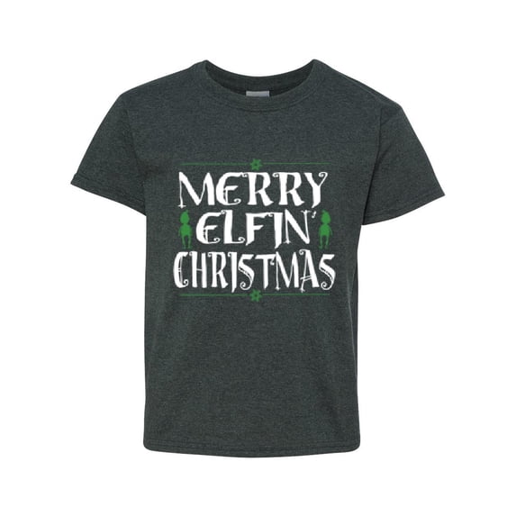 MmF - Big Boys T-Shirts and Tank Tops - Merry Christmas ELF in Green