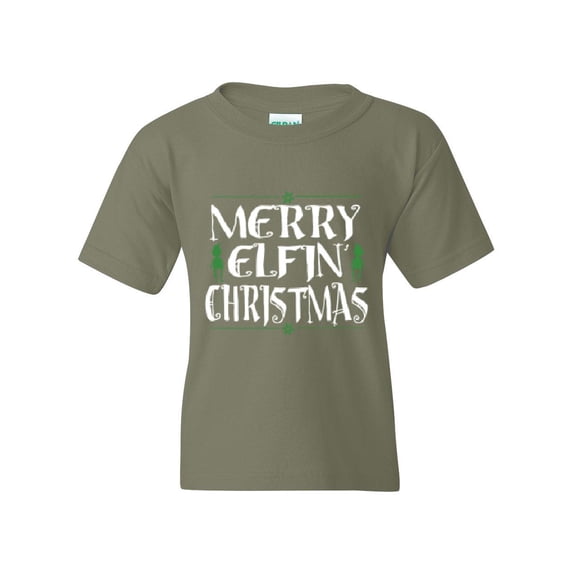 MmF - Big Boys T-Shirts and Tank Tops - Merry Christmas ELF in Green