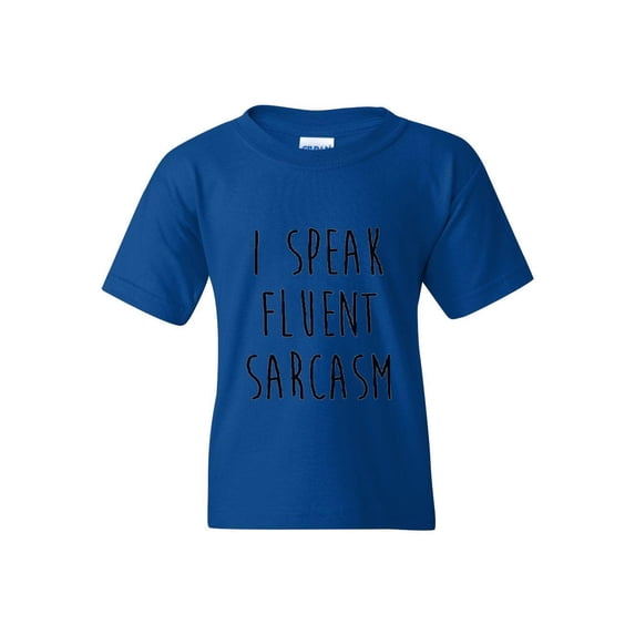 MmF - Big Boys T-Shirts and Tank Tops, up to Big Boys Size 24 - I Speak Fluent Sarcasm