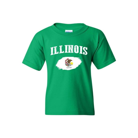 MmF - Big Boys T-Shirts and Tank Tops, up to Big Boys Size 24 - IL Illinois Flag