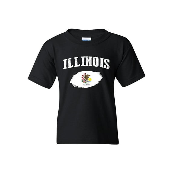MmF - Big Boys T-Shirts and Tank Tops, up to Big Boys Size 24 - IL Illinois Flag