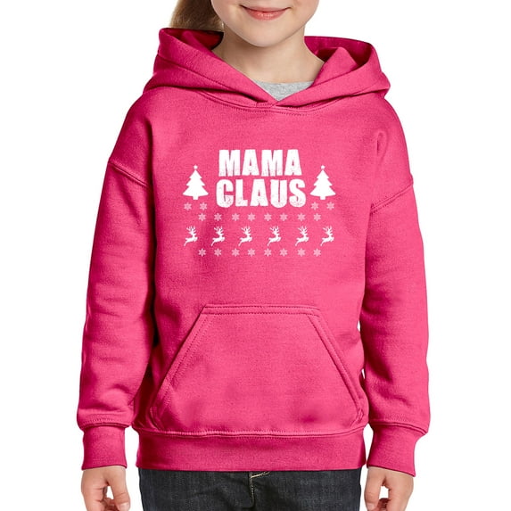 MmF - Big Girls Hoodies and Sweatshirts - Christmas Mama Claus