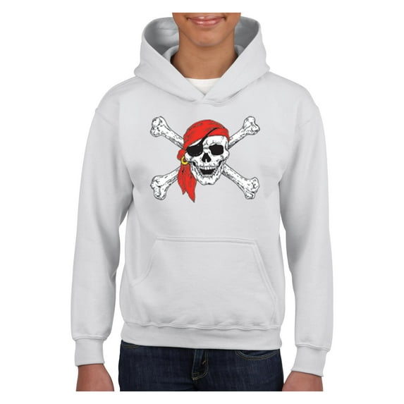 Big Girls Hoodies and Sweatshirts - Jolly Roger Skull & Crossbones