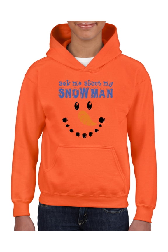 MmF - Big Girls Hoodies and Sweatshirts - MY XMAS SNOWMAN FLIP UP