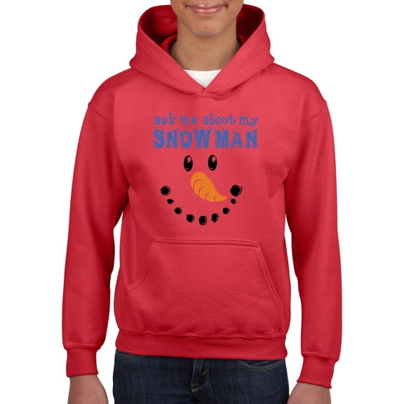 MmF - Big Girls Hoodies and Sweatshirts - MY XMAS SNOWMAN FLIP UP