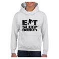 thumbnail image 1 of MmF - Big Girls Hoodies and Sweatshirts, up to Big Girls Size 24 - Eat Sleep Hockey, 1 of 5