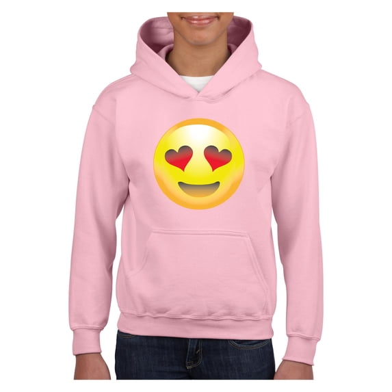 MmF - Big Girls Hoodies and Sweatshirts, up to Big Girls Size 24 - Emoji Smiling Face