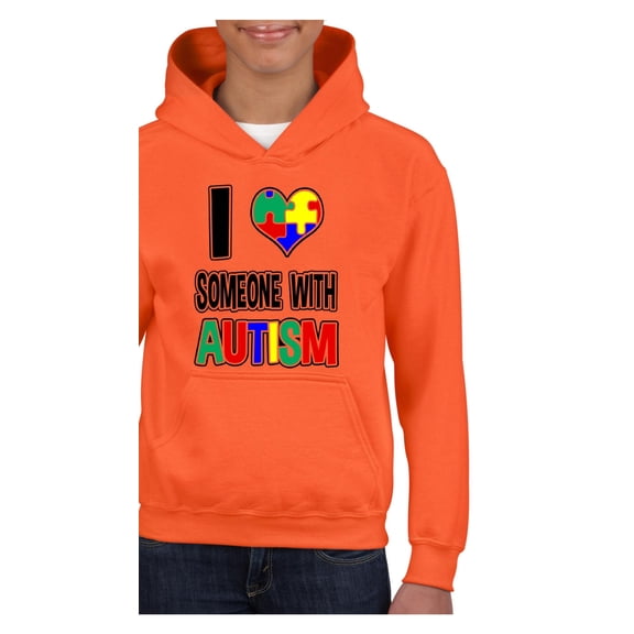 MmF - Big Girls Hoodies and Sweatshirts, up to Big Girls Size 24 - I Love Someone With Autism