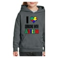 thumbnail image 1 of MmF - Big Girls Hoodies and Sweatshirts, up to Big Girls Size 24 - I Love Someone With Autism, 1 of 5