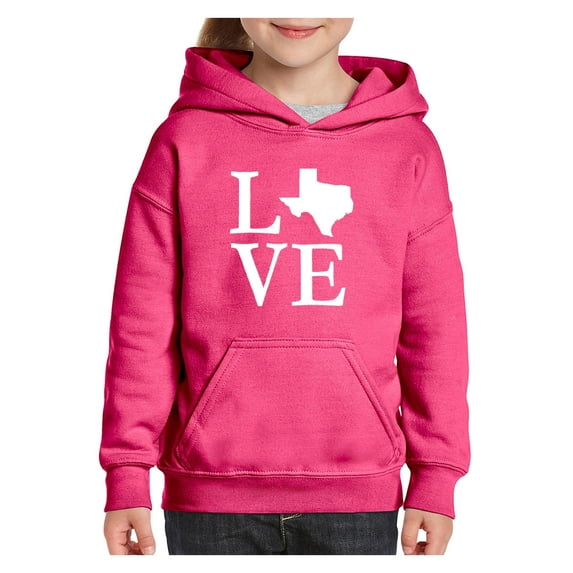 MmF - Big Girls Hoodies and Sweatshirts, up to Big Girls Size 24 - Texas Flag