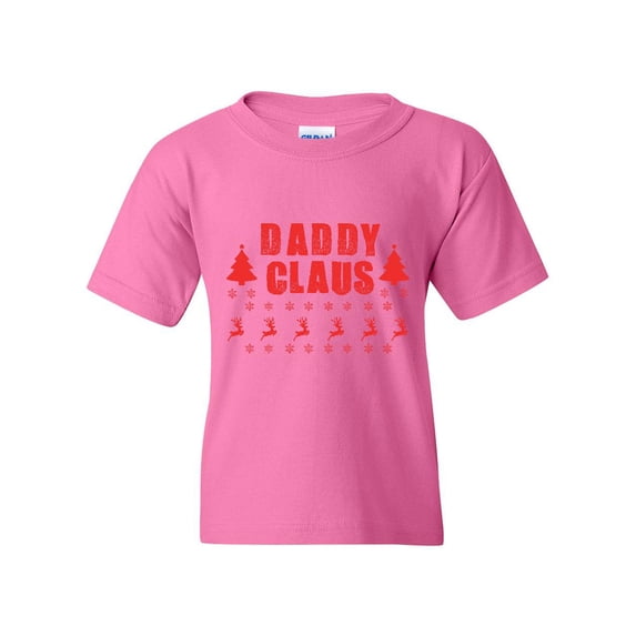 MmF - Big Girls T-Shirts and Tank Tops - Christmas Daddy Claus in Red