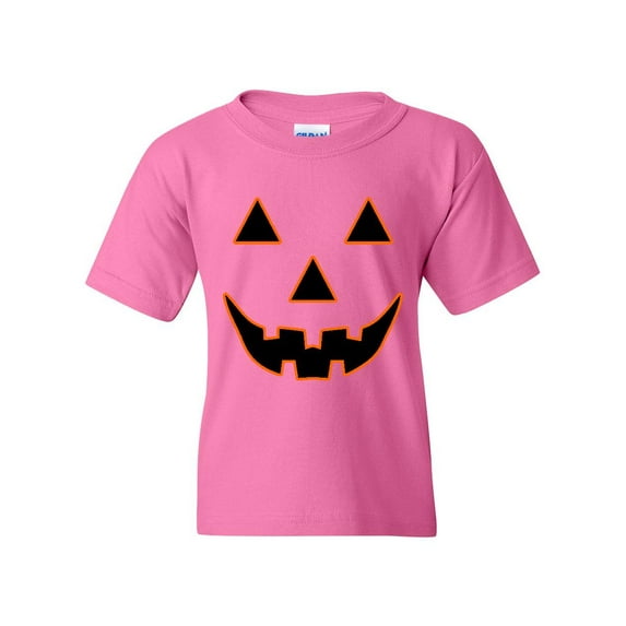 MmF - Big Girls T-Shirts and Tank Tops - Halloween Jack O' Lantern Pumpkin Face