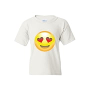 MmF - Big Girls T-Shirts and Tank Tops, up to Big Girls Size 24 - Emoji Heart-Shaped Eyes