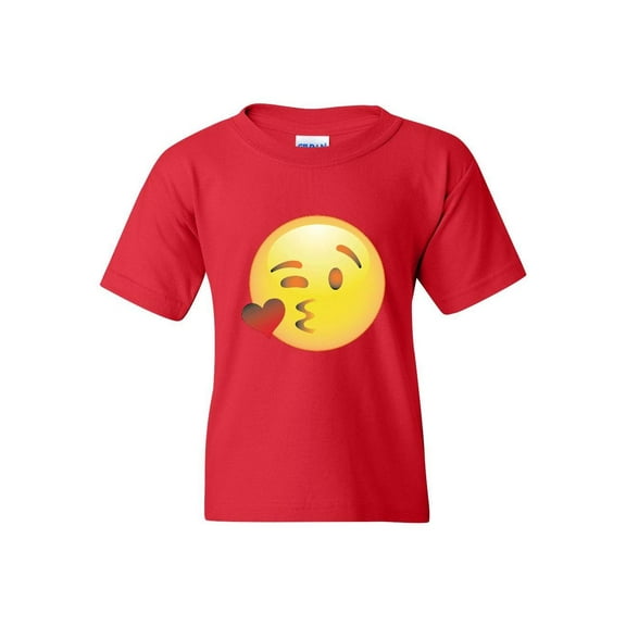 MmF - Big Girls T-Shirts and Tank Tops, up to Big Girls Size 24 - Emoji Winky Face