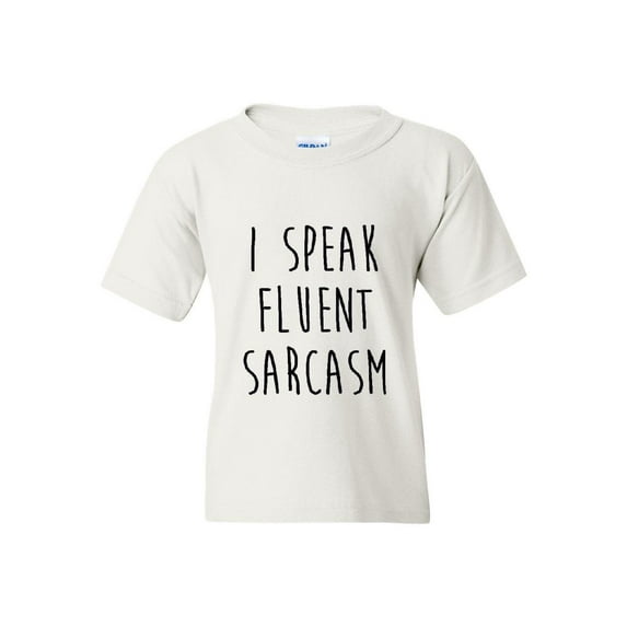 MmF - Big Girls T-Shirts and Tank Tops, up to Big Girls Size 24 - I Speak Fluent Sarcasm