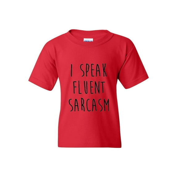 MmF - Big Girls T-Shirts and Tank Tops, up to Big Girls Size 24 - I Speak Fluent Sarcasm