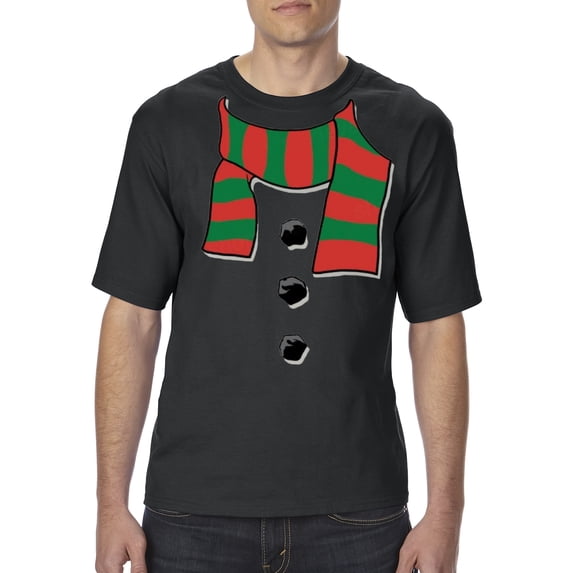 Artix - Big Men's T-Shirt - Christmas Snowman Scarf