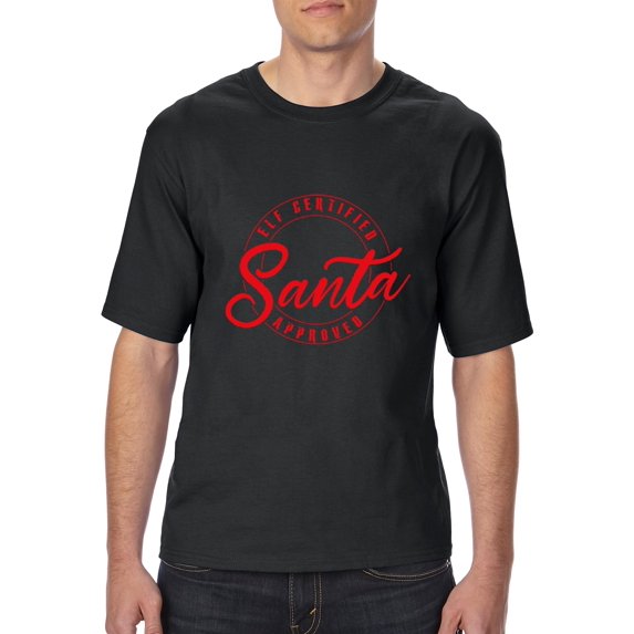 MmF - Big Men's T-Shirt - ELF CERTIFIED SANTA APPROVED XMAS