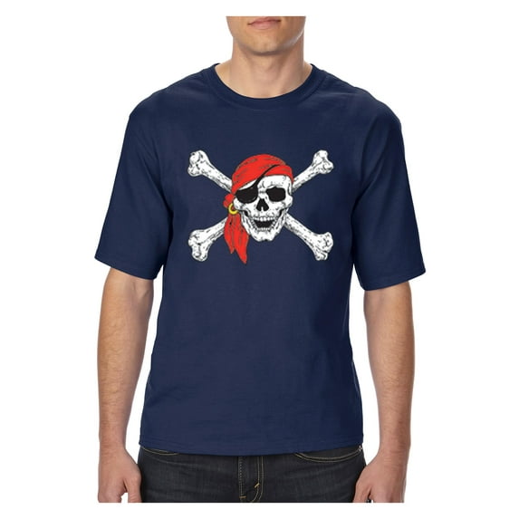 Big Men's T-Shirt - Jolly Roger Skull & Crossbones